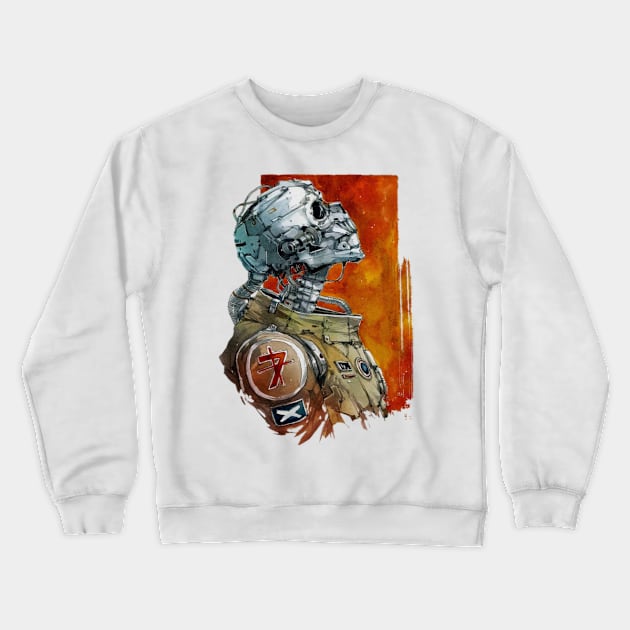 astronaut skull Crewneck Sweatshirt by tokentit